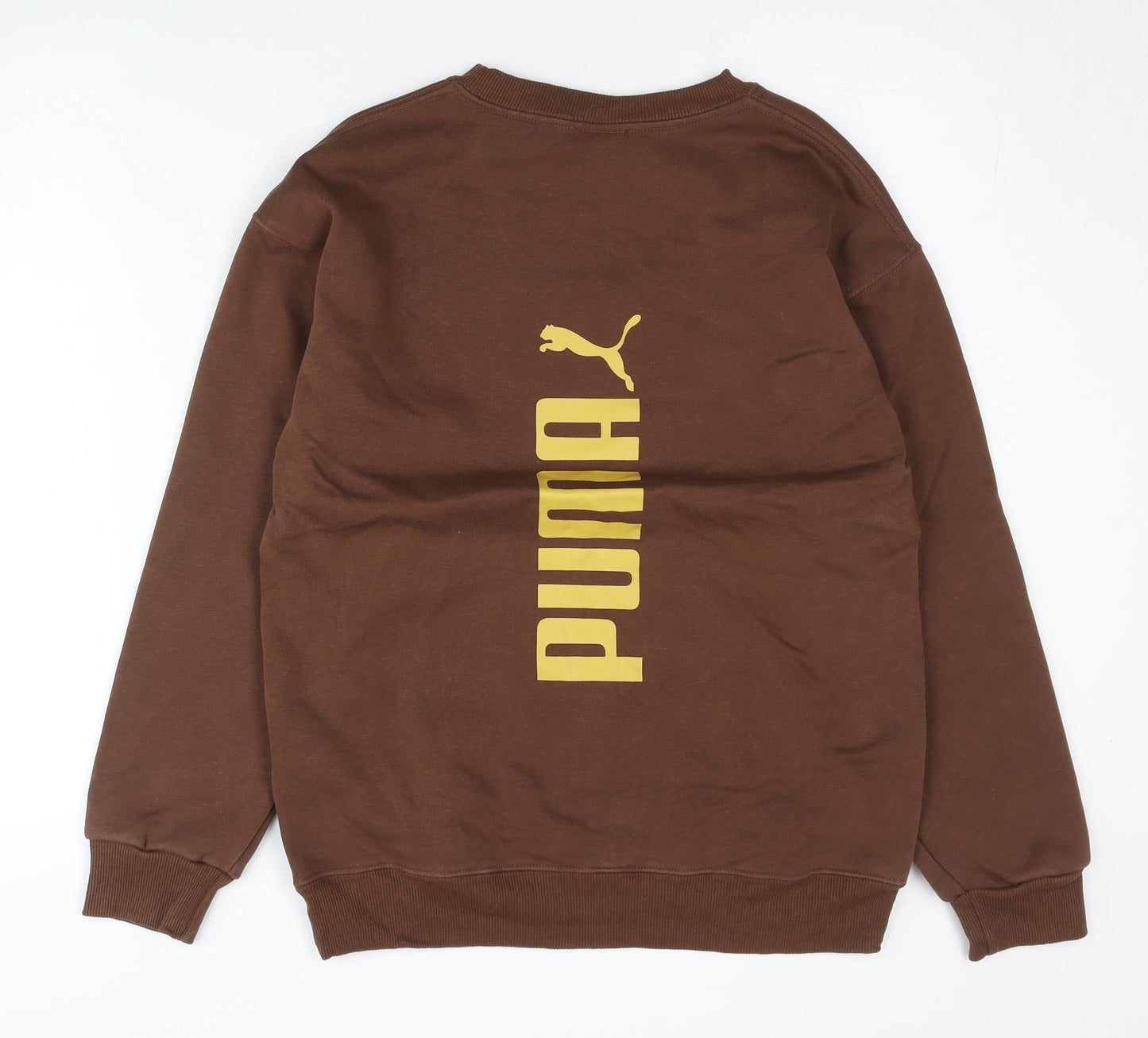 Mens UK Size XS PUMA Brown Pullover Sweatshirt