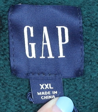 GAP Men's Green 2XL Crew Neck Pullover Jumper - Autumn Winter Casual Knitwear