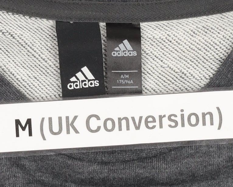 Mens UK Size M adidas Grey Pullover Sweatshirt