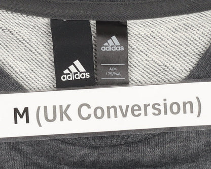 Mens UK Size M adidas Grey Pullover Sweatshirt