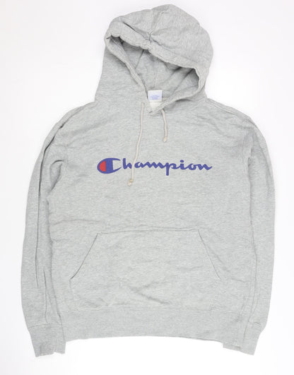 Mens UK Size L Champion Grey Pullover Hoodie