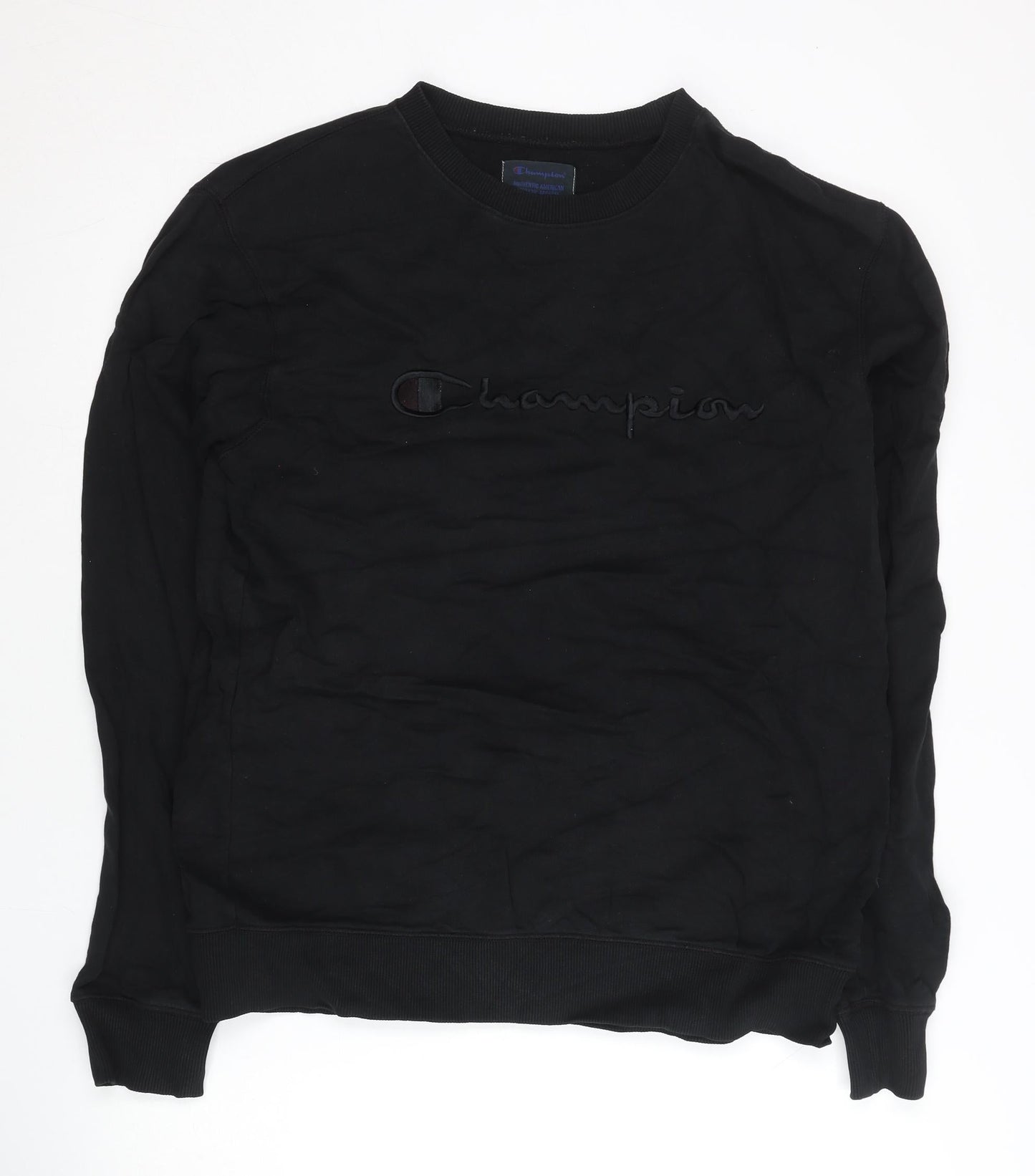 Mens UK Size XL Champion Black Pullover Sweatshirt