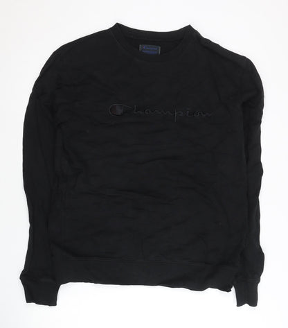 Mens UK Size XL Champion Black Pullover Sweatshirt