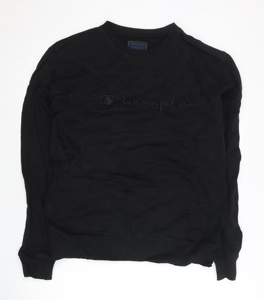 Mens UK Size XL Champion Black Pullover Sweatshirt