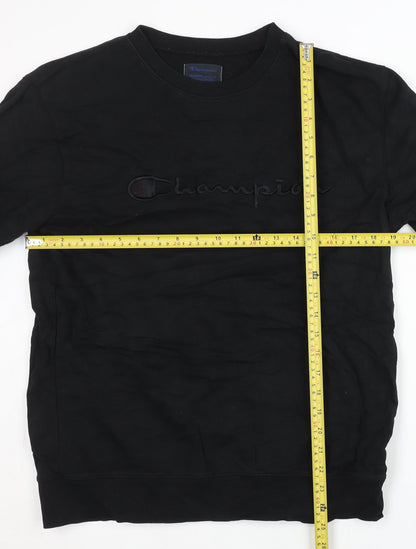 Mens UK Size XL Champion Black Pullover Sweatshirt