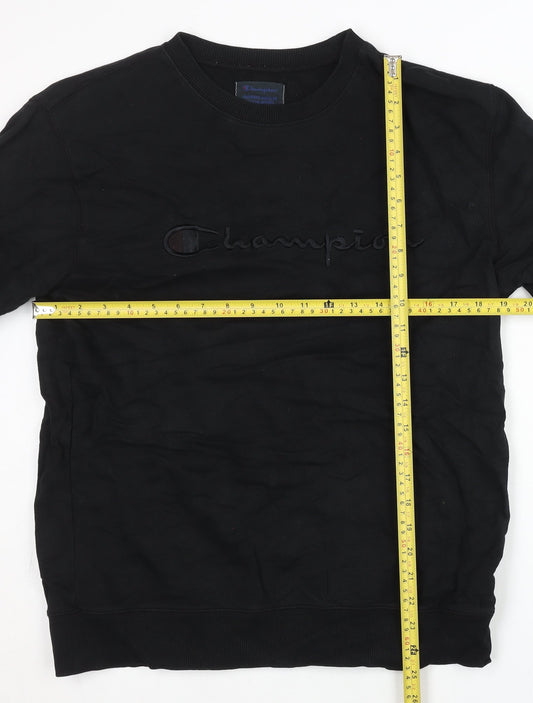 Mens UK Size XL Champion Black Pullover Sweatshirt
