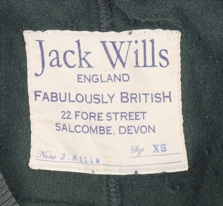 Jack Wills Men's Green XS Jogger Fleece Cotton Tapered Trousers