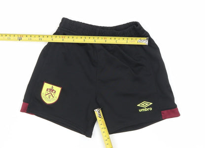 Umbro Boys Black Football Shorts 2-3 Years Athletic Elastic Waist