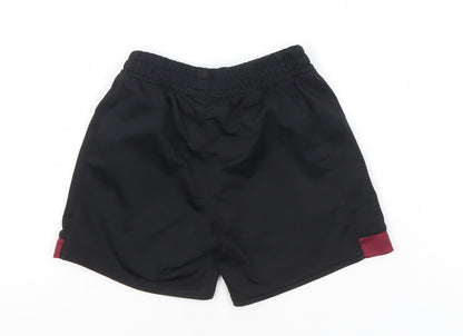 Umbro Boys Black Football Shorts 2-3 Years Athletic Elastic Waist
