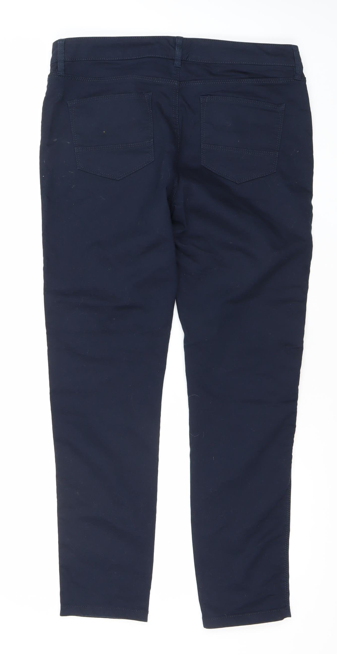 F&F Women’s Blue Skinny Jeans Size 12 Slim Fit Zip Detail