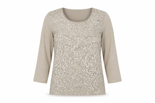 Womens UK Size S Windsmoor Beige Basic T-Shirt