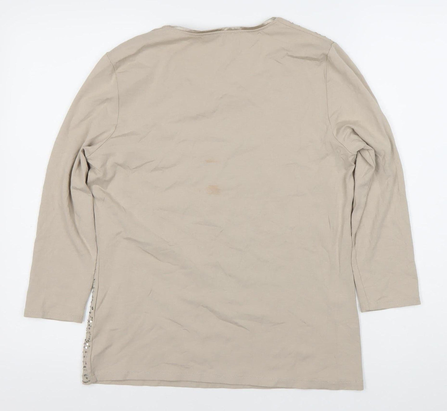 Womens UK Size S Windsmoor Beige Basic T-Shirt