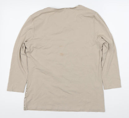 Womens UK Size S Windsmoor Beige Basic T-Shirt