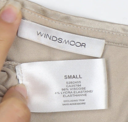 Womens UK Size S Windsmoor Beige Basic T-Shirt