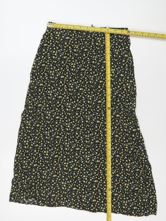 Brandy Melville Women’s Multicoloured Floral A-Line Mini Skirt S