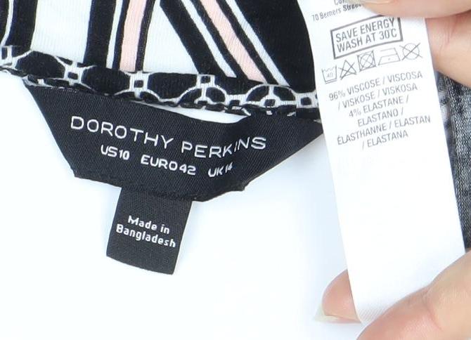 Dorothy Perkins Women’s Multicoloured Size 14 Sheath Dress