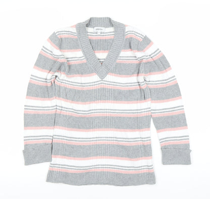 Womens UK Size 12 Papaya Multicoloured Pullover Jumper