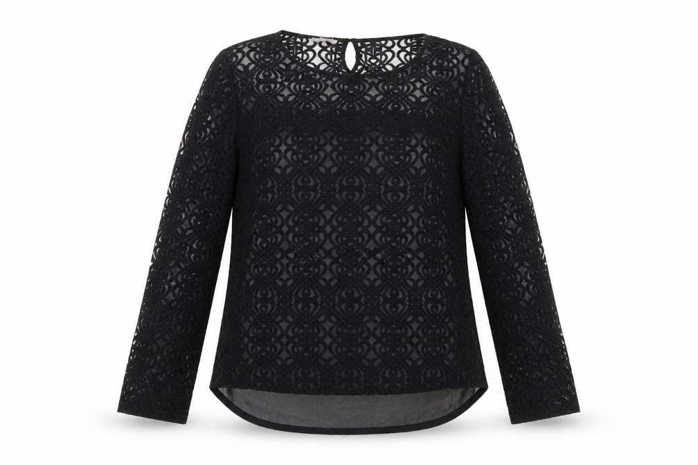 Womens UK Size 10 NEXT Black Tunic Blouse