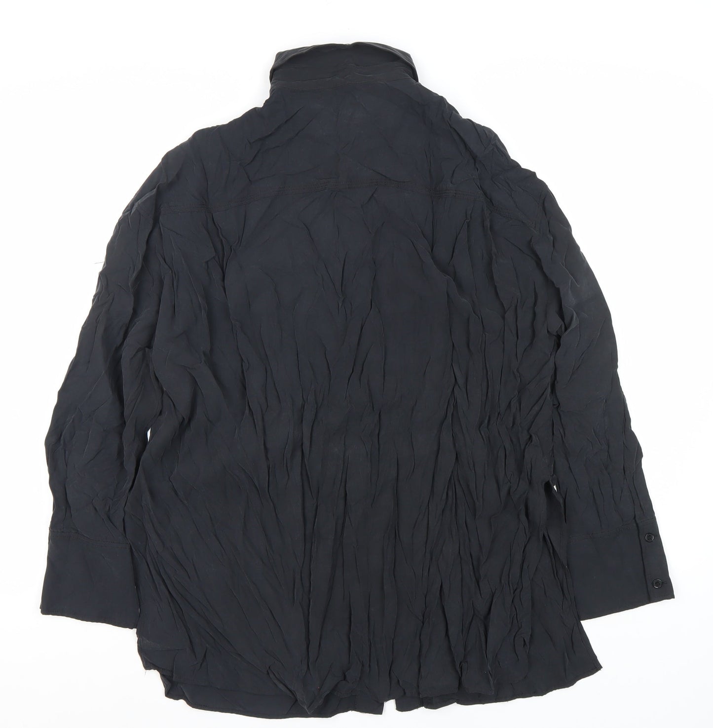 Zara Men’s Black Long Sleeve Modal Dress Shirt S Formal