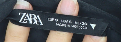 Zara Men’s Black Long Sleeve Modal Dress Shirt S Formal