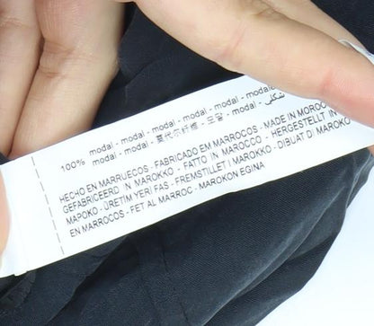 Zara Men’s Black Long Sleeve Modal Dress Shirt S Formal