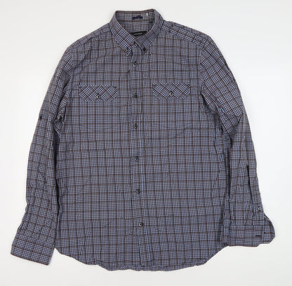Mens UK Collar Size XL Matinique Smart Blue  Dress Shirt