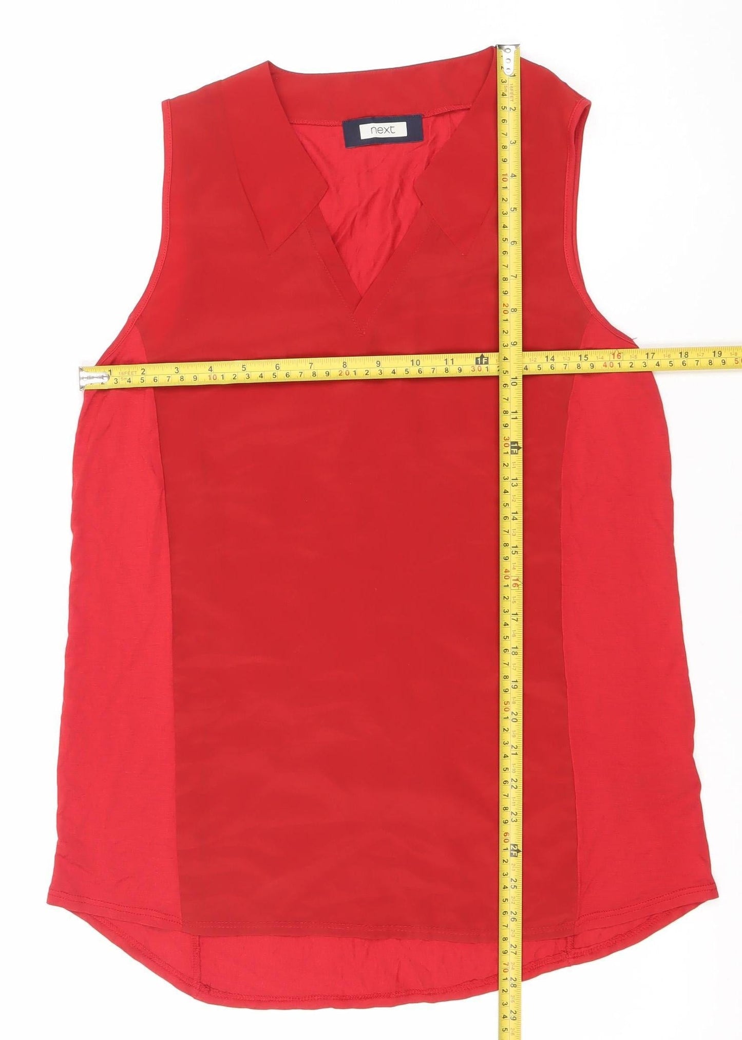 Womens UK Size 10 NEXT Red Basic Blouse