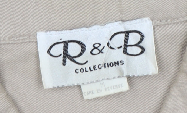 R & B Collections Women’s Beige Studded Floral Jacket M