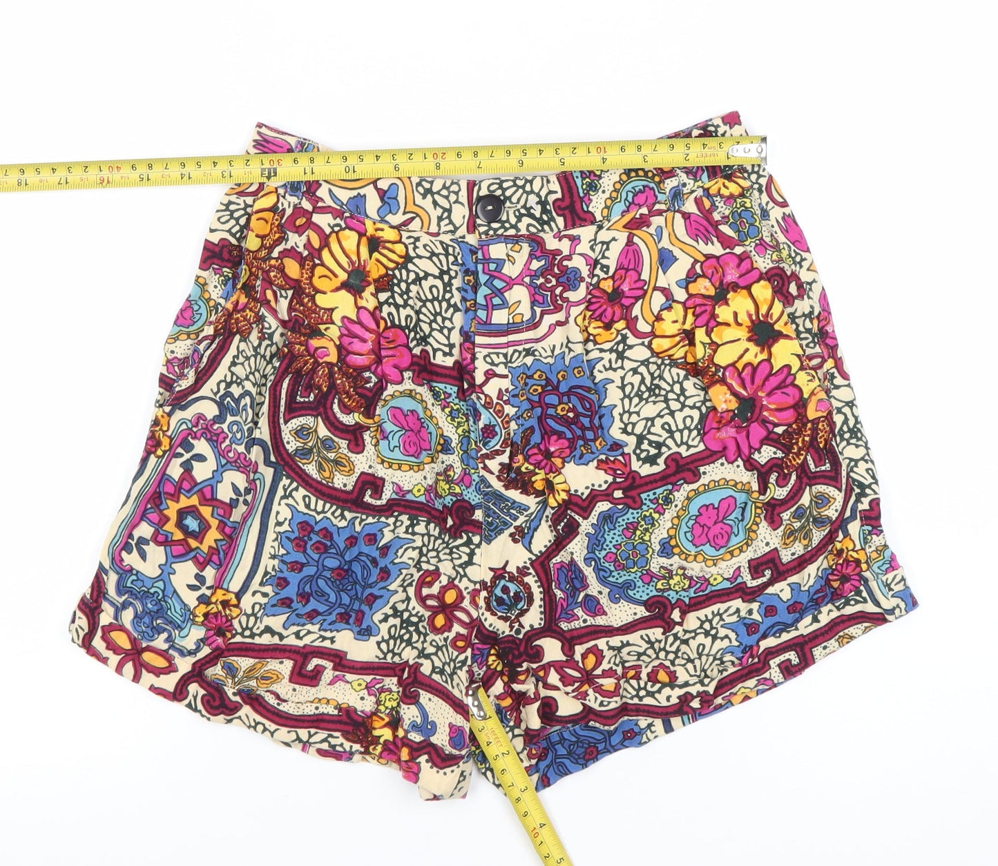 River Island Women’s Multicoloured Paisley Viscose Shorts Size 8