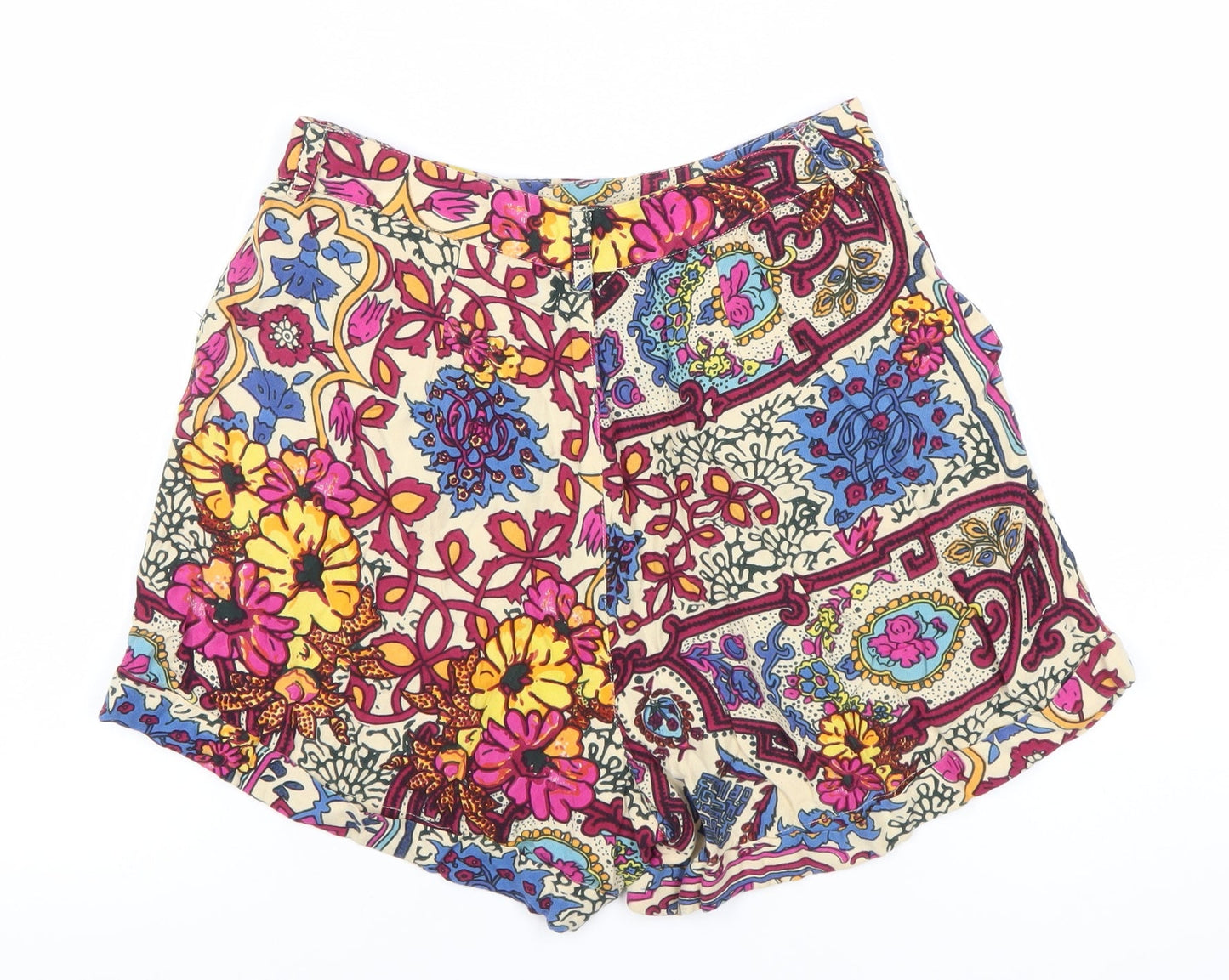 River Island Women’s Multicoloured Paisley Viscose Shorts Size 8