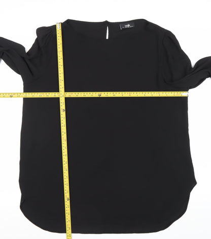 Womens UK Size L Wallis Black Basic Blouse