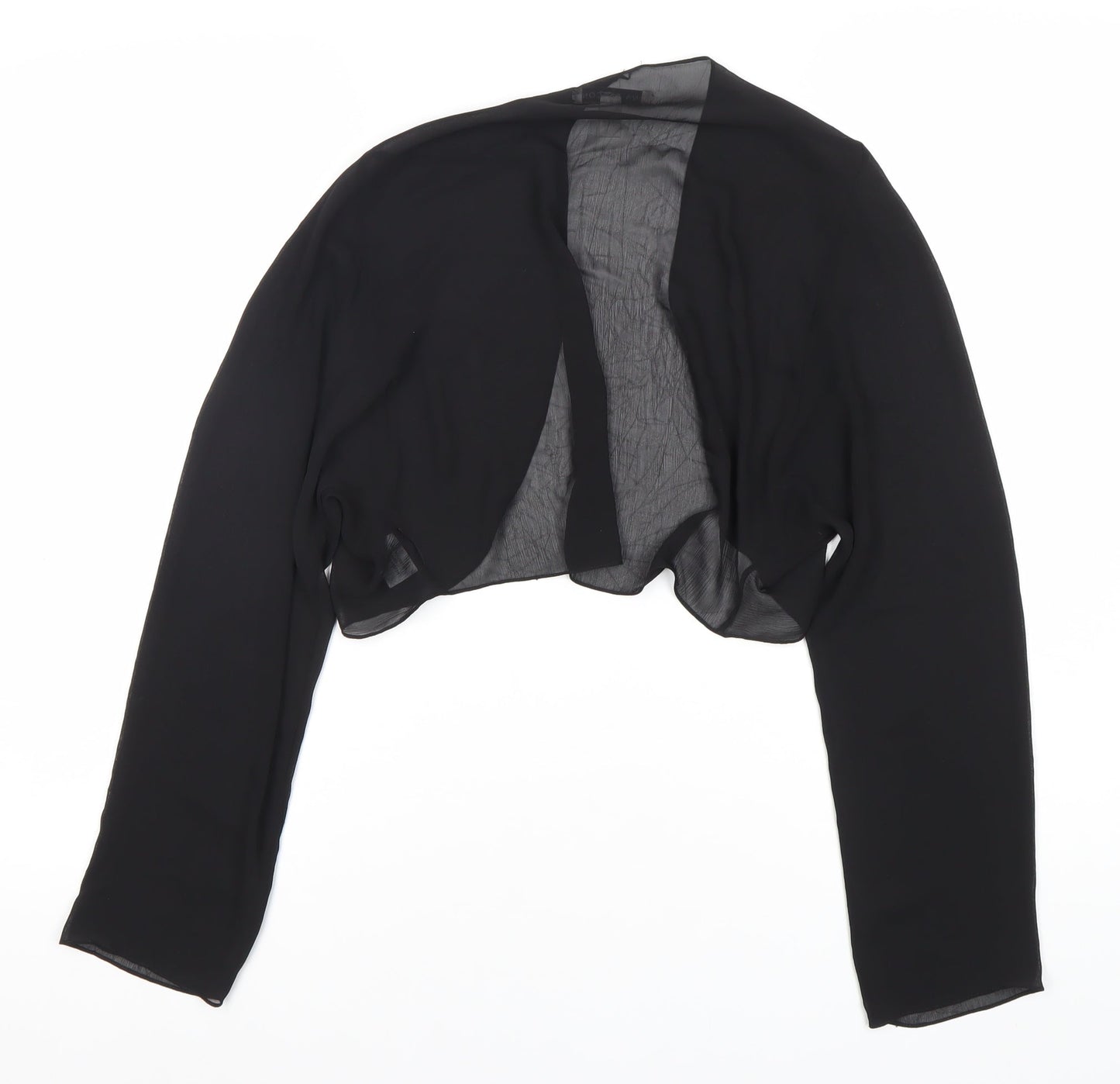 Womens UK Size 14 Gina Bacconi Black Bolero Blouse