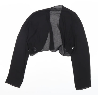 Womens UK Size 14 Gina Bacconi Black Bolero Blouse