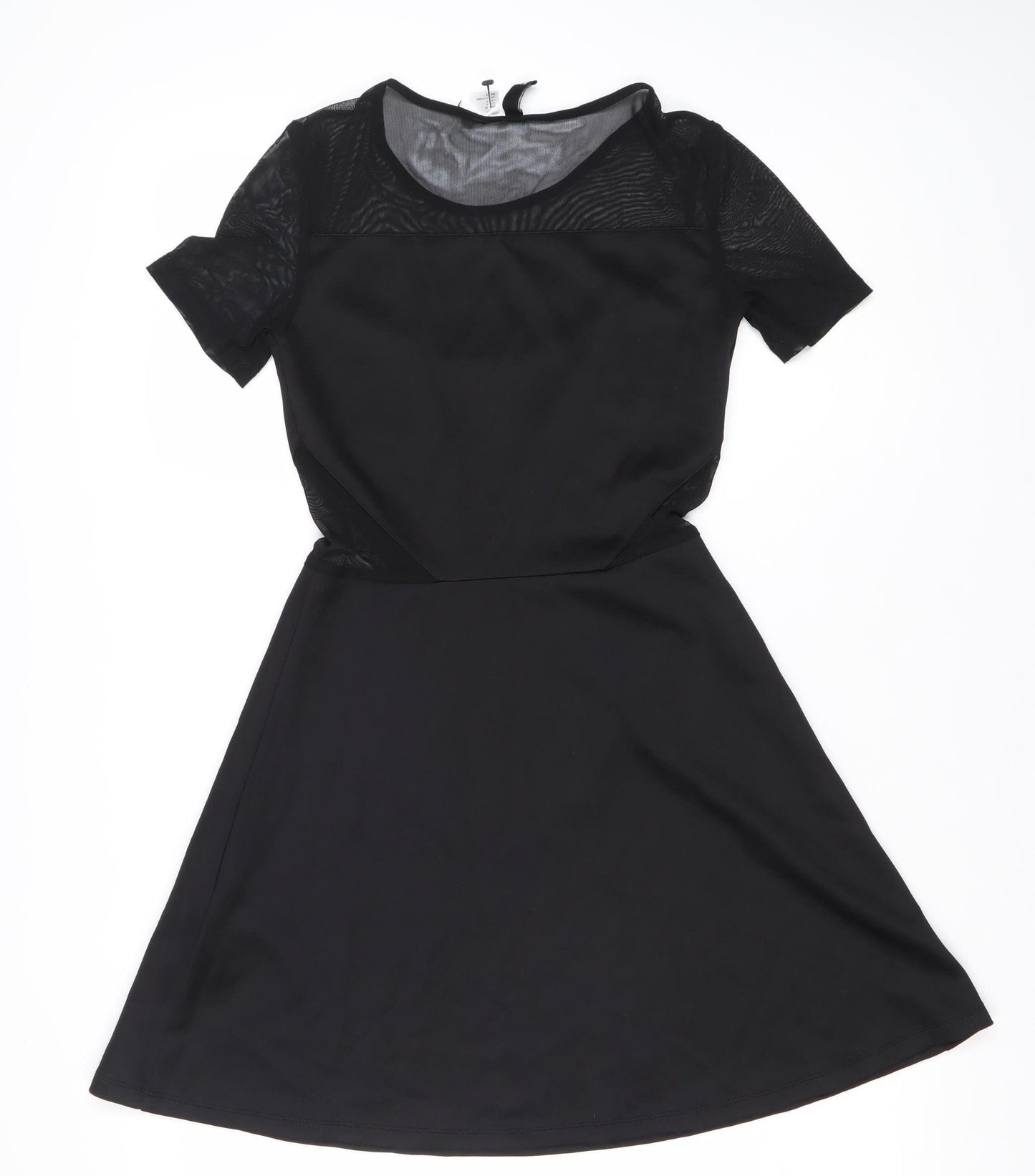 H&M Women’s Black Size 8 Fit & Flare Mesh Party Dress