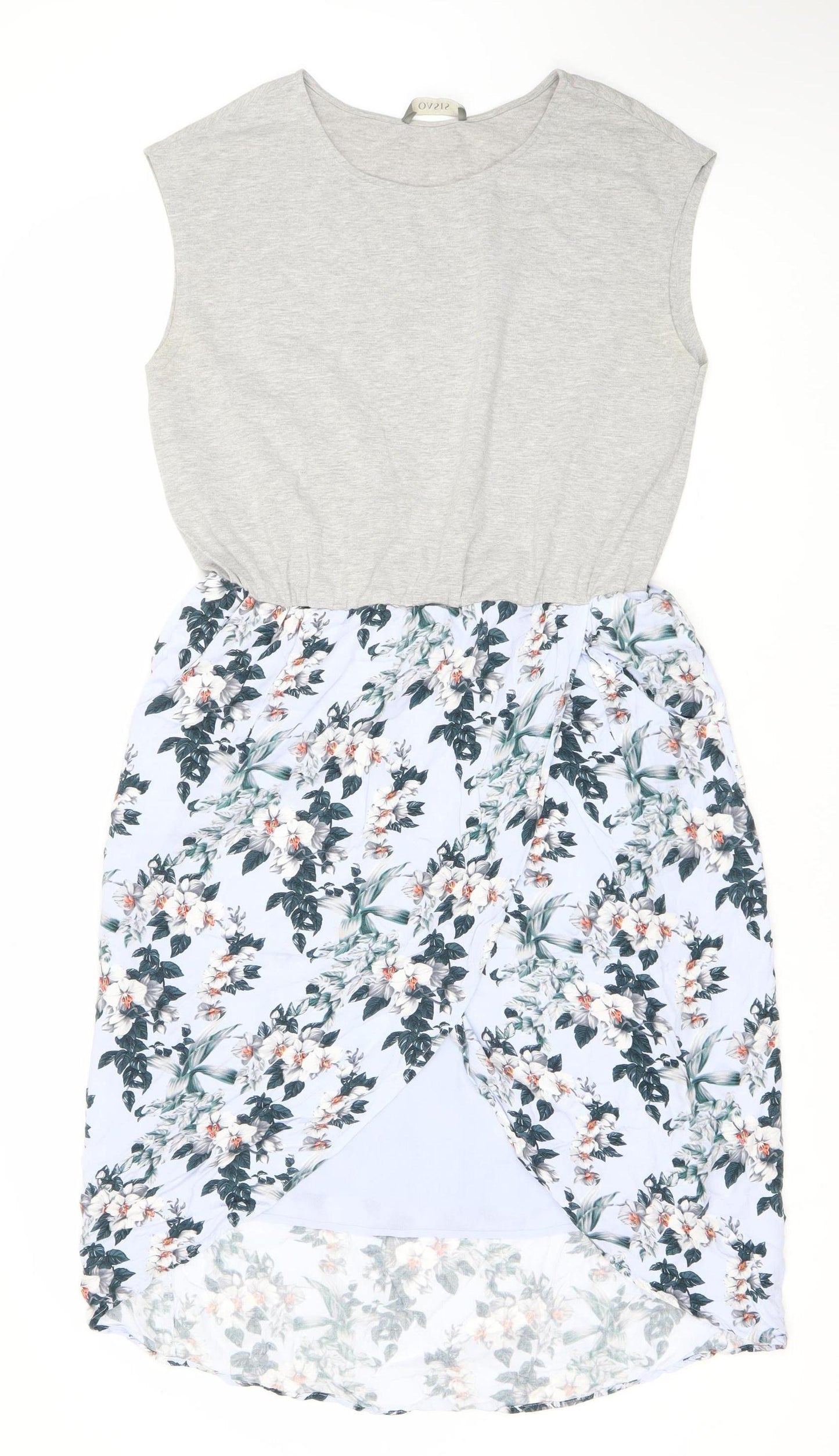 Oasis Women’s Multicoloured Floral Bodycon Dress Size 12 Knee Length