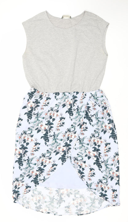 Oasis Women’s Multicoloured Floral Bodycon Dress Size 12 Knee Length