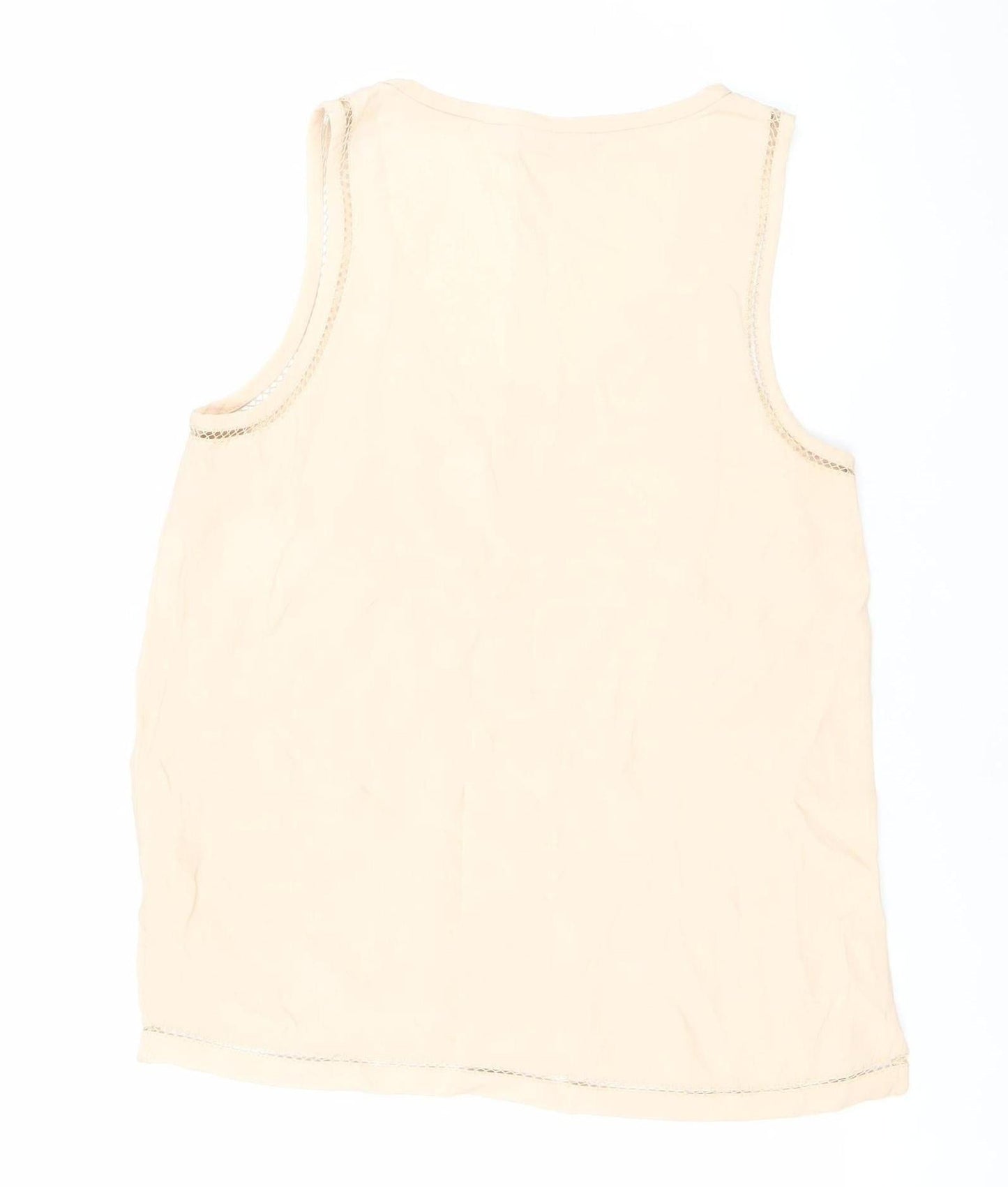 Zara Woman Beige Scoop Neck Sleeveless Tank Top Size S