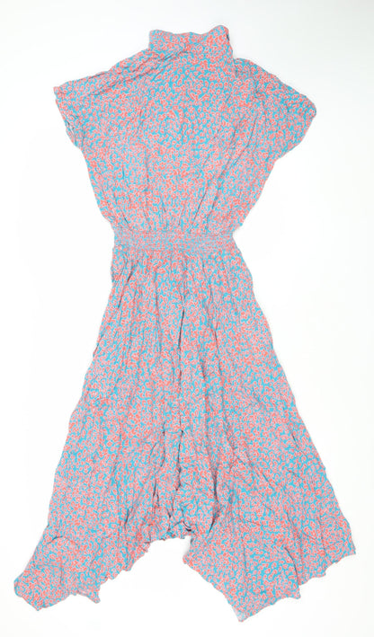 Hush Women's Multicoloured Floral Midi A-Line Dress Size 16