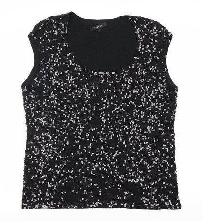 Womens UK Size XL Jaeger Black Basic Tank