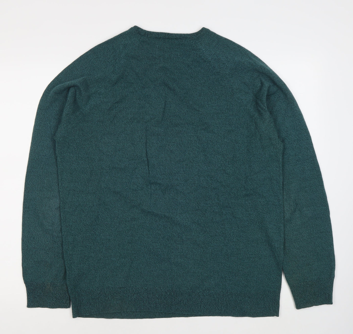 Atlantic Bay Men's Green Small Crew Neck Pullover Jumper Knit