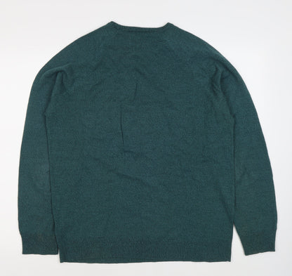 Atlantic Bay Men's Green Small Crew Neck Pullover Jumper Knit
