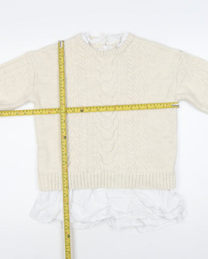 Womens UK Size 8 River Island Ivory Pullover Jumper