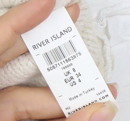 Womens UK Size 8 River Island Ivory Pullover Jumper