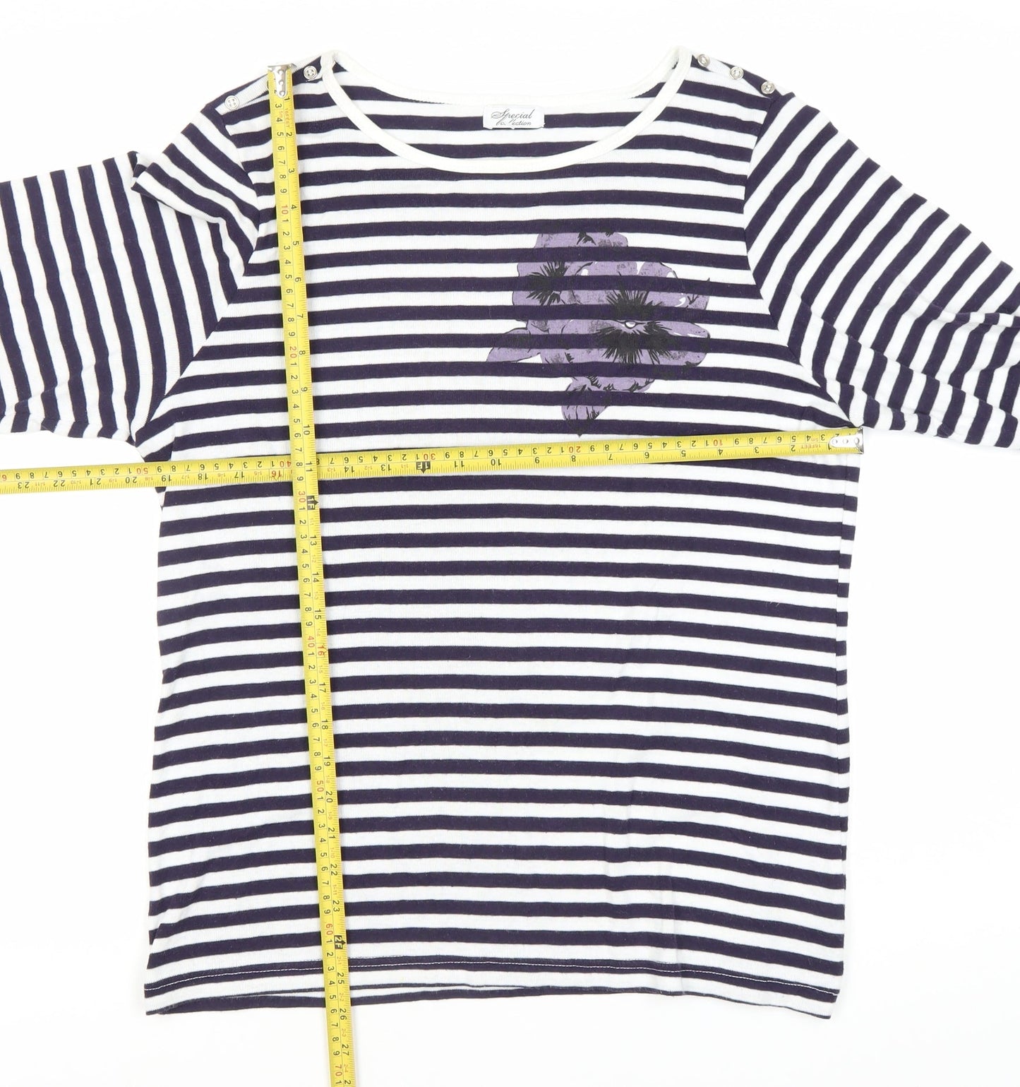 Special Collection Women’s Blue Striped Nautical T-Shirt Size 16