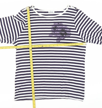 Special Collection Women’s Blue Striped Nautical T-Shirt Size 16
