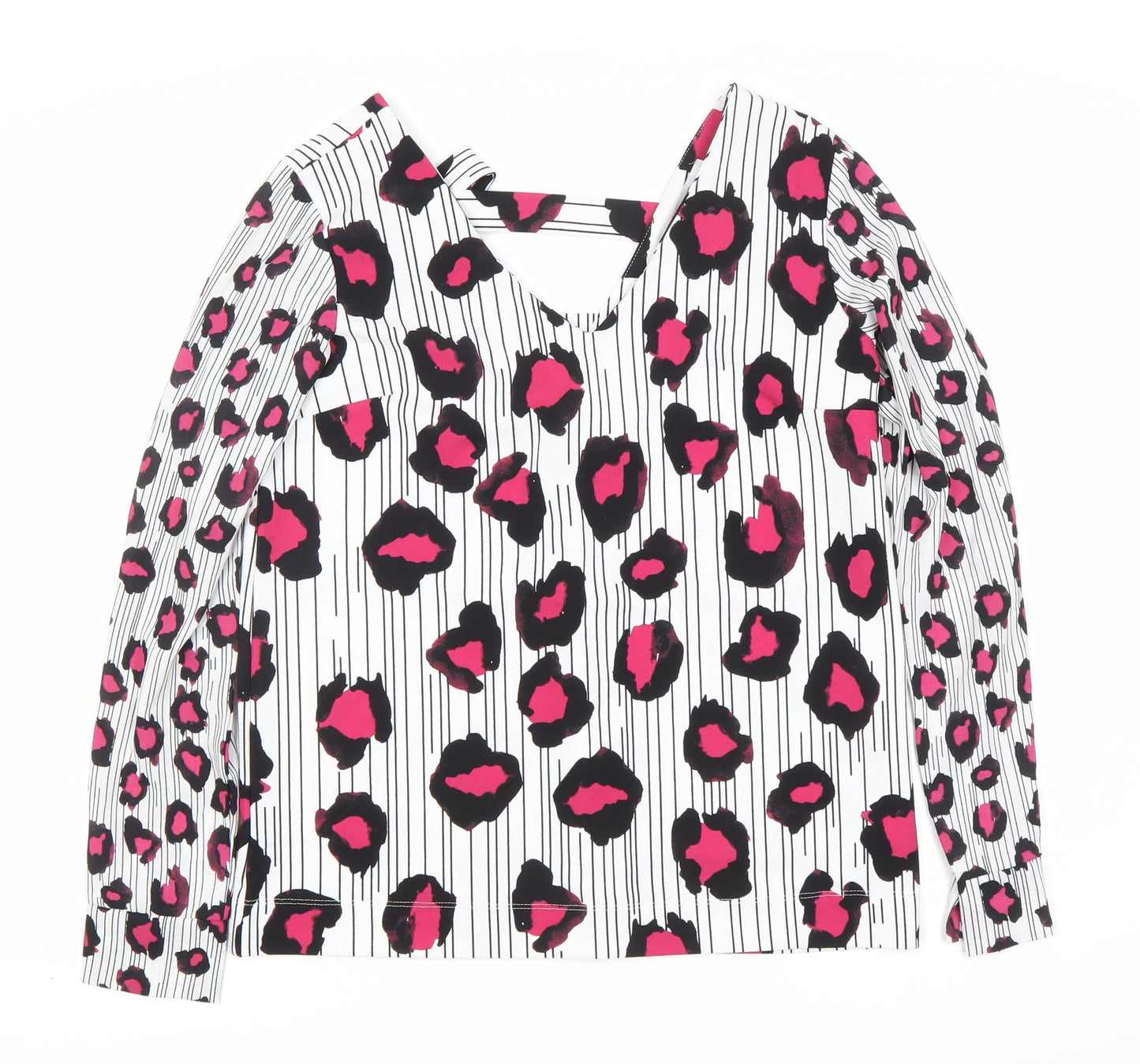 Womens UK Size 10 NEXT Multicoloured Basic Blouse