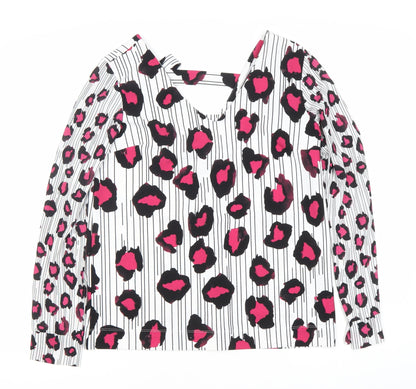 Womens UK Size 10 NEXT Multicoloured Basic Blouse