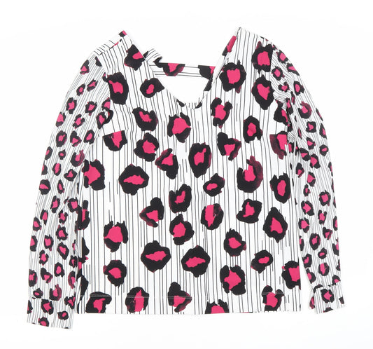 Womens UK Size 10 NEXT Multicoloured Basic Blouse