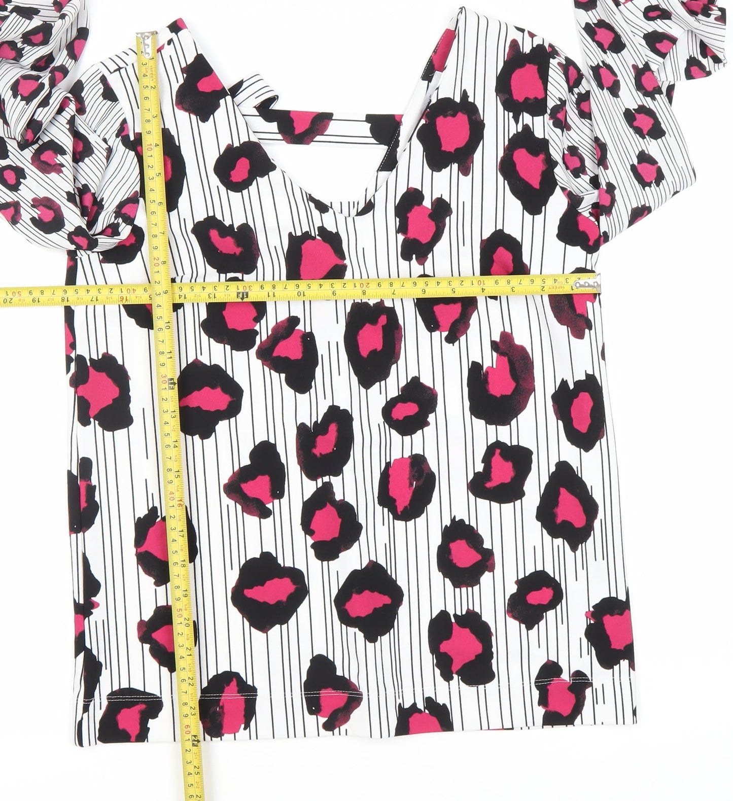 Womens UK Size 10 NEXT Multicoloured Basic Blouse