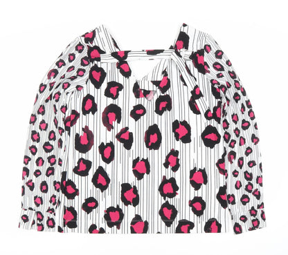Womens UK Size 10 NEXT Multicoloured Basic Blouse